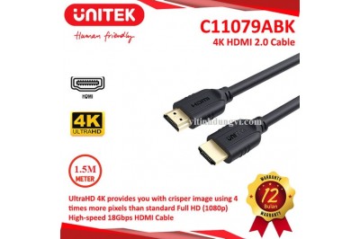 CÁP HDMI 2.0 4k 60Hz Unitek C11079ABK - 1,5M